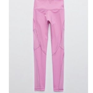 NWT AERIE Offline Goals High Waisted Mesh Pink Legging